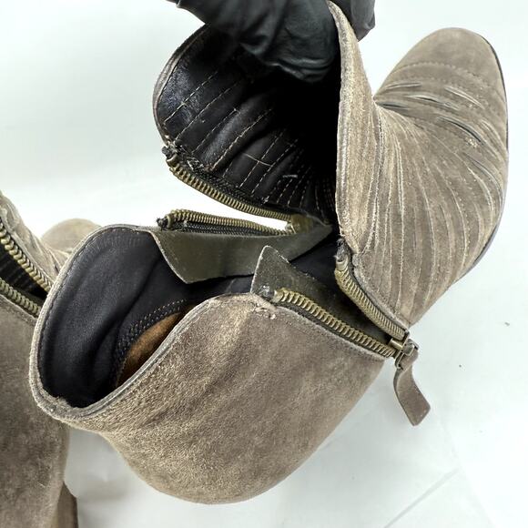 Paul Green Malibu Booties Womens 9 Leather Ankle Boots Boho Western Country - Picture 10 of 11